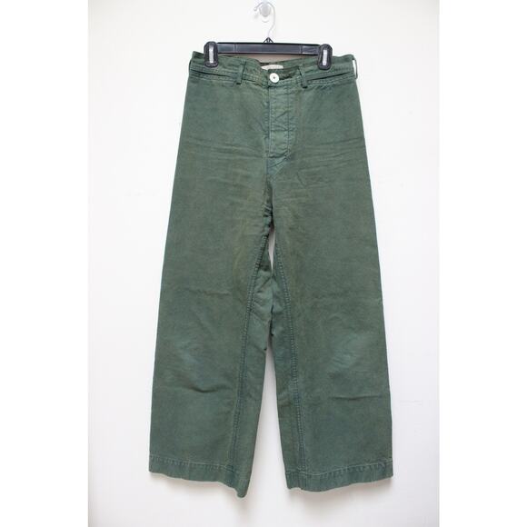 Jesse Kamm Olive Green Sailor Pants Size 10 - Picture 3 of 6
